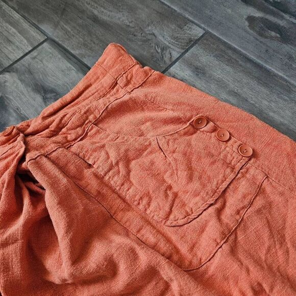 NWOT Bella Blue Linen Blend Skirt - Picture 5 of 8